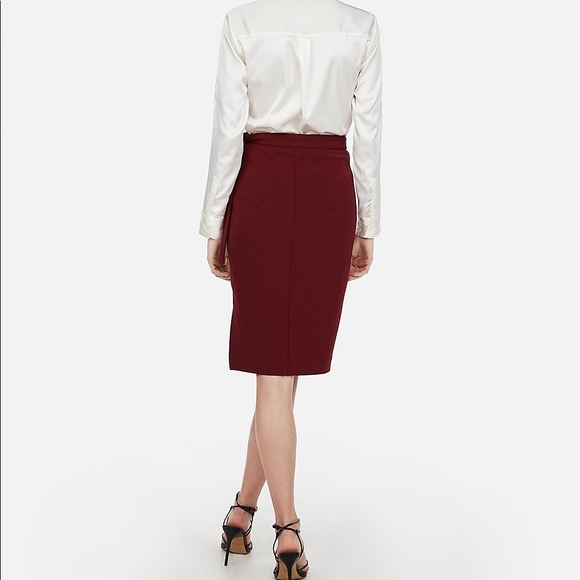 EXPRESS High Waisted Side Tie Pencil Skirt - Picture 7 of 8